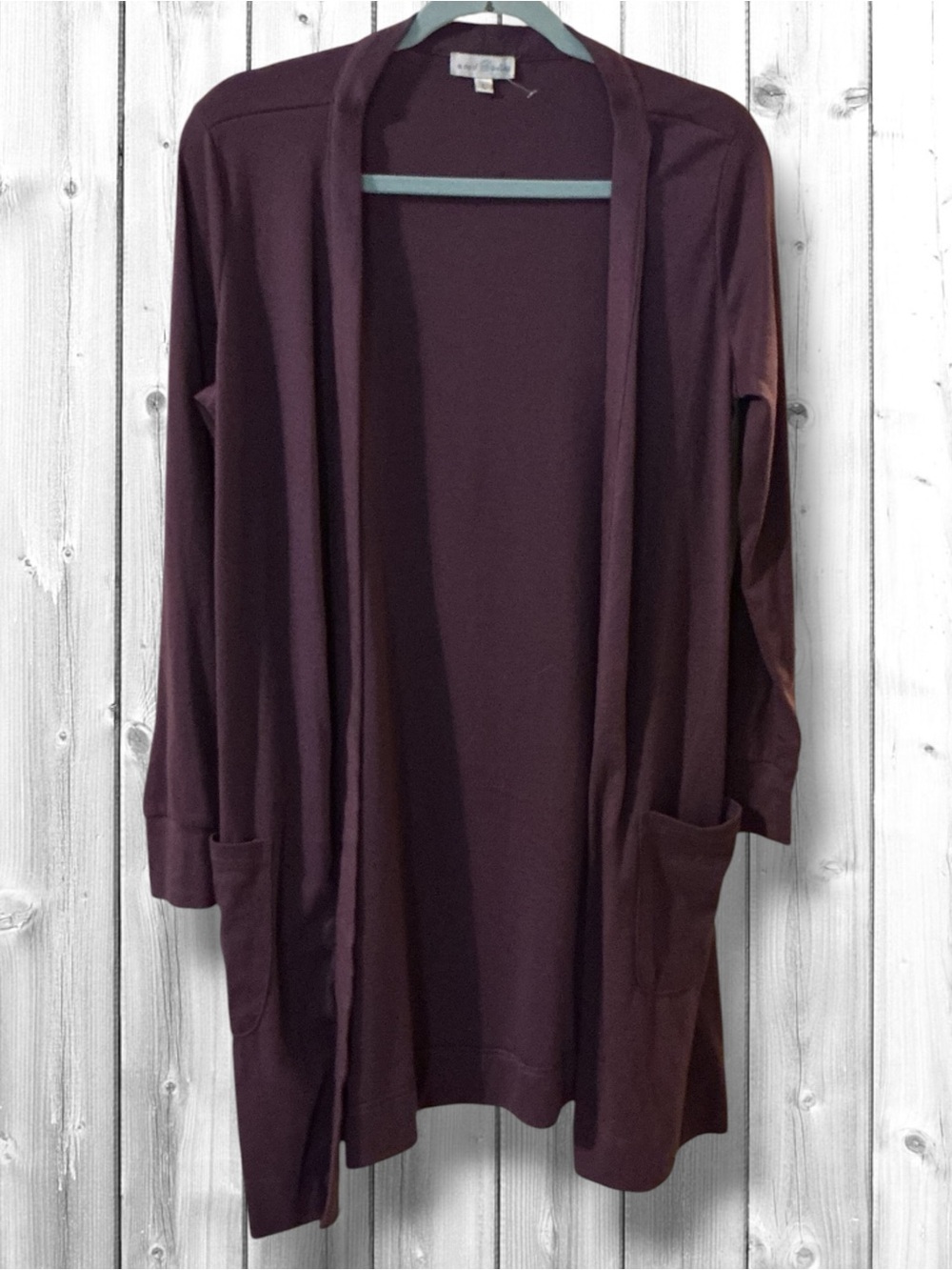 🌷A Dip of Darling Open-Front Cardigan Sweater in Deep Plum-NWOT